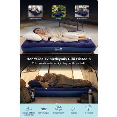 Livenzi Livenzi Nature Tek Kişilik Şişme Yatak & Yastık (191 × 76 × 22 — 3. ürün görseli