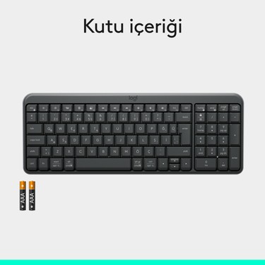 Logitech Logitech K250 Kablosuz Türkçe Klavye - Bluetooth Bağlantılı Kompakt Tasarım ile Ev Ofis — 5. ürün görseli