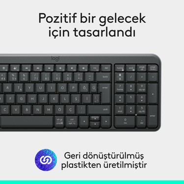 Logitech Logitech K250 Kablosuz Türkçe Klavye - Bluetooth Bağlantılı Kompakt Tasarım ile Ev Ofis — 6. ürün görseli