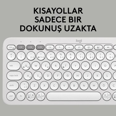 Logitech Logitech K380s Pebble Keys 2 Çoklu Cihaz Özellikli Bluetooth Türkçe Q Klavye - — 4. ürün görseli
