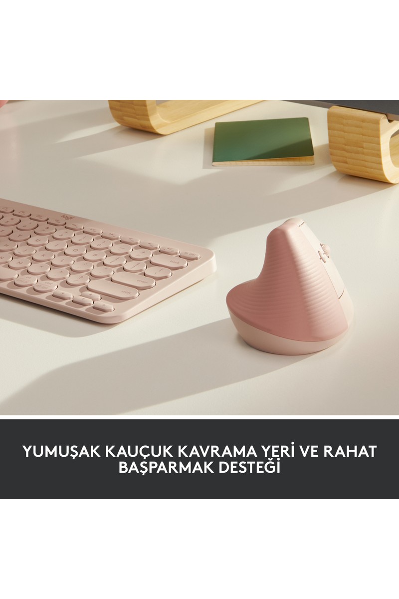 Logitech Logitech Lift Sessiz Kablosuz Ergonomik Dikey Mouse - Pembe — 2. ürün görseli