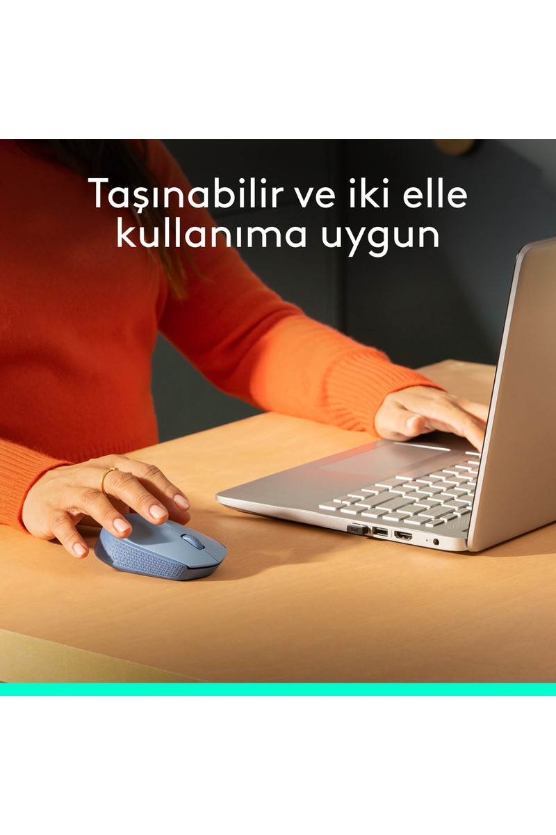 Logitech Logitech M171 USB Alıcılı Kablosuz Kompakt Mouse - Açık Mavi — 3. ürün görseli