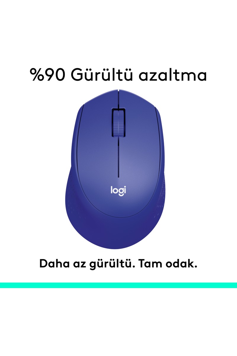 Logitech Logitech M330 Sessiz Kablosuz Optik Mouse - Mavi — 3. ürün görseli