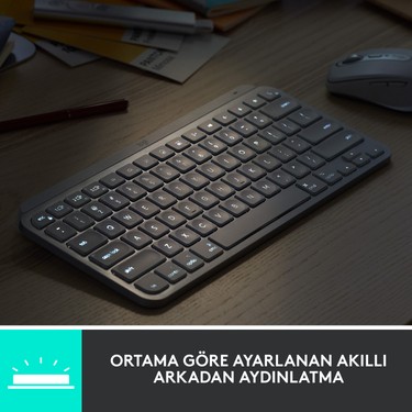 Logitech Logitech MX Keys Mini Minimalist Kablosuz Bluetooth Aydınlatmalı Türkçe Q Klavye - — 4. ürün görseli