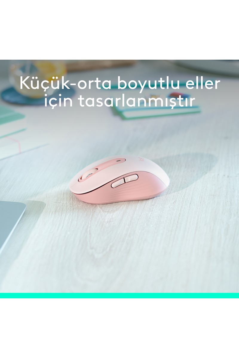 Logitech Logitech Signature M650 Küçük ve Orta Boy Sağ El Için Sessiz Kablosuz Mouse - Pembe — 3. ürün görseli