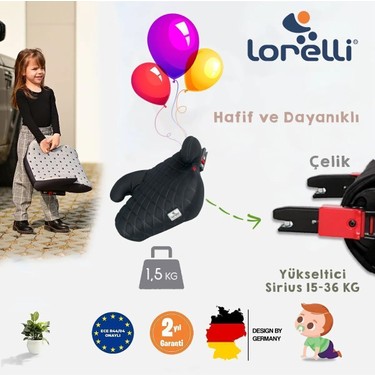 Lorelli Lorelli Sirius Fix Isofix Yükseltici 22 - 36 kg Kapasiteye Sahip Black Renkli Güvenli Oto — 2. ürün görseli