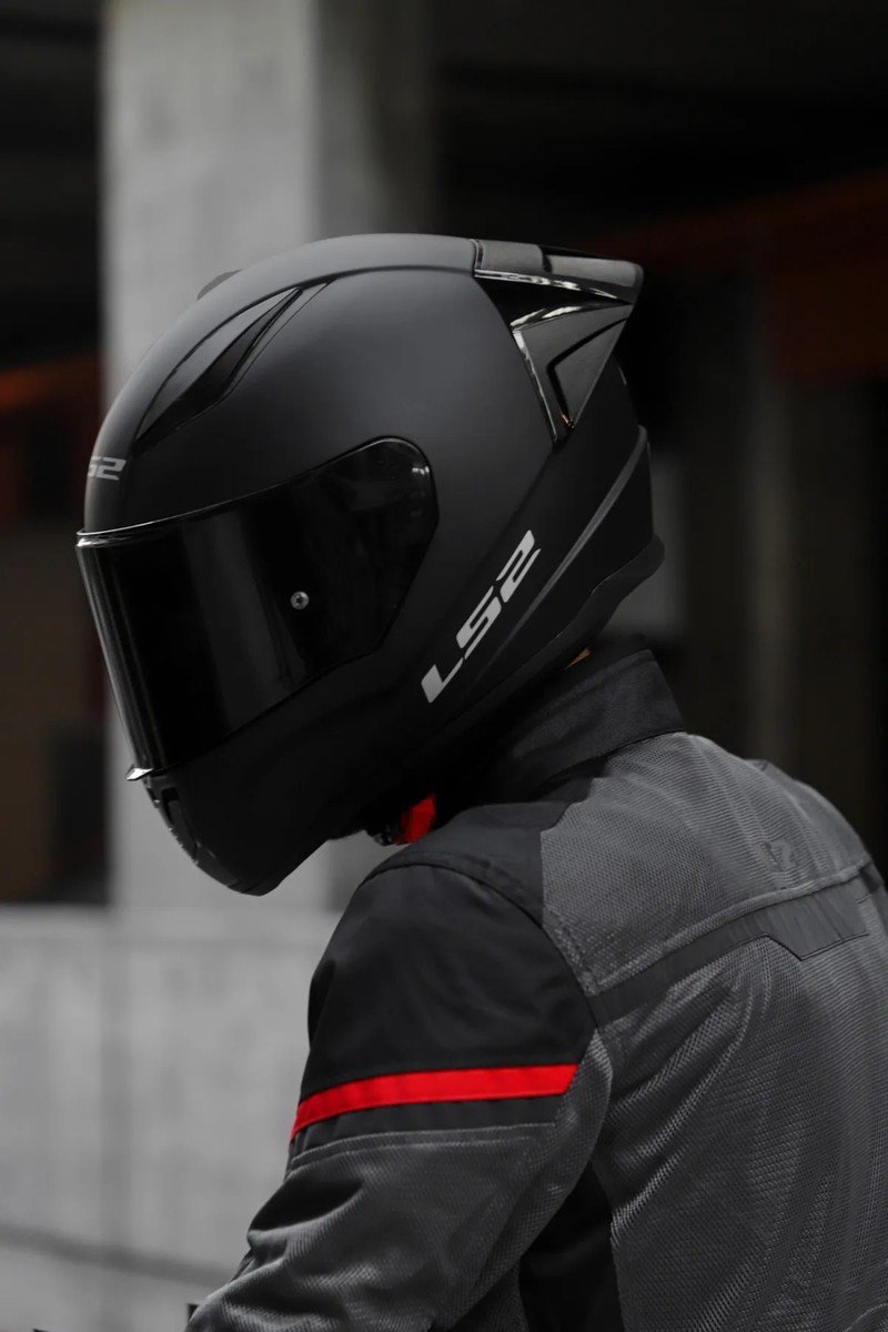 LS2 LS2 Rapıd 2 Race Mat Siyah Kask Polikarbonat Malzeme ile Rüzgar Geçirmez Tam Yüz Tasarımı — 2. ürün görseli