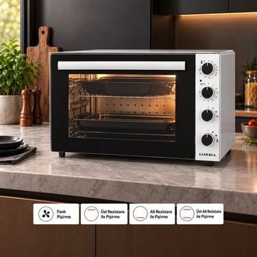Luxell Luxell Beyaz - Siyah 70 Litre Börekçi Midi Fırın — 3. ürün görseli