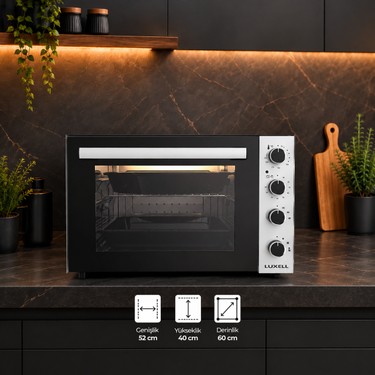 Luxell Luxell Beyaz - Siyah 70 Litre Börekçi Midi Fırın — 4. ürün görseli
