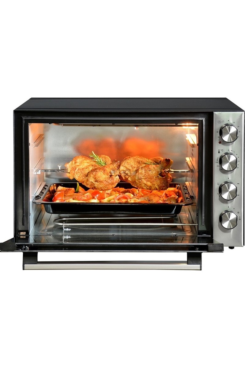 Luxell LX-9645 70 Lt Turbo Midi Fırın Siyah Piliç Çevirme Fonksiyonu ve Kolay Temizlik Özelliği