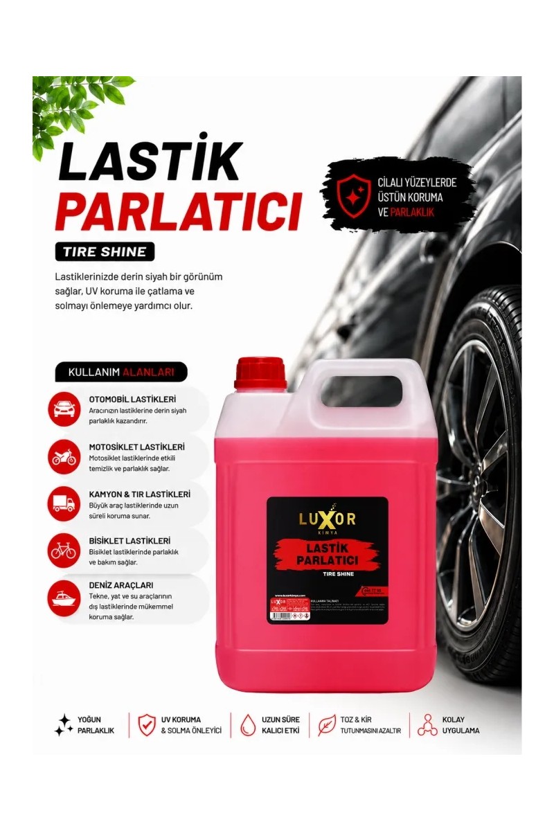Luxor Kimya Luxor Kimya Efsane Lastik Parlatıcı 5 Lt Kolay Uygulama ile Etkili Temizlik — 5. ürün görseli