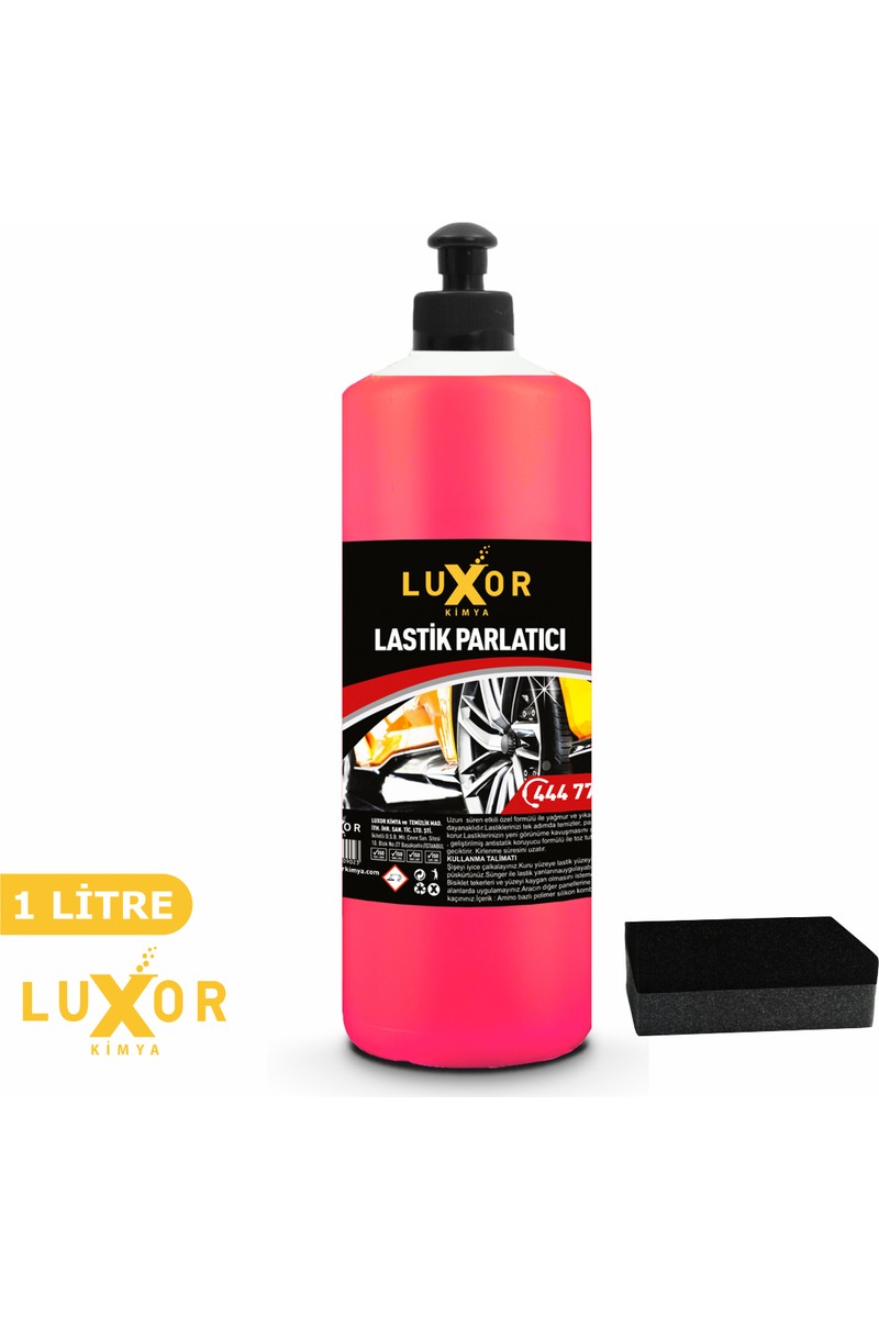 Luxor Kimya Lastik Parlatıcı 1 L Antistatik Koruma Parlak Siyah Etki Tüm Araç Tiplerine Uygun