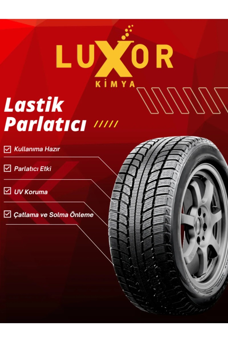 Luxor Luxor Kimya Lastik Parlatıcı 1 L Antistatik Koruma Parlak Siyah Etki Tüm Araç Tiplerine Uygun — 3. ürün görseli