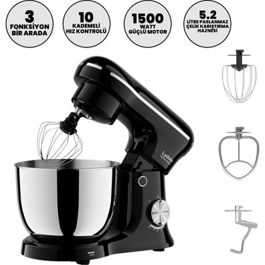 Lydsto Lydsto Kitchen Helper PV-4700 1500W-5.2 Litre -10 Kademe Hız Ayarı Stand Mikser Hamur Yoğurma fiyatı ve görseli