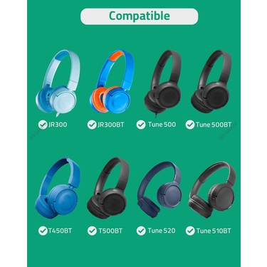 M.TK Moveteck Jbl ile Uyumlu Kulaklık Pedi Süngeri Tune T500BT 510BT 520BT T560BT T600 T450 460 JR300 310 — 3. ürün görseli