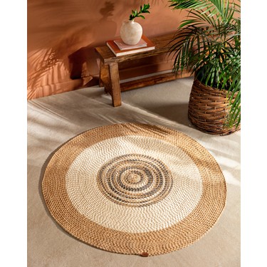 Madame Coco Madame Coco Janvry Yuvarlak Kilim - Bej/krem - 120 fiyatı ve görseli