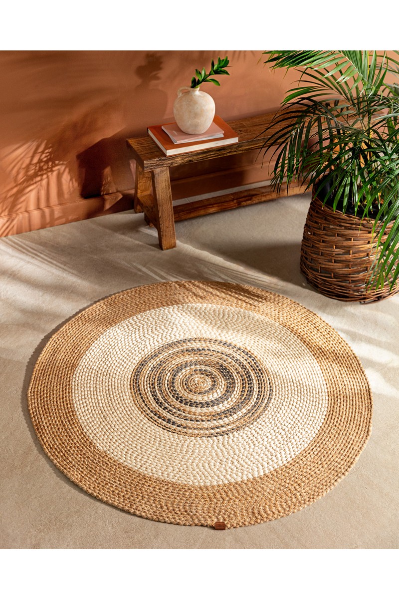 Madame Coco Madame Coco Janvry Yuvarlak Kilim - Bej/krem - 120 — 6. ürün görseli