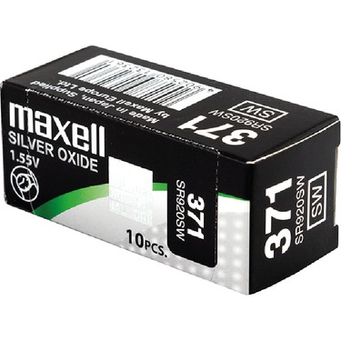 Maxell Maxell 371 SR920SW 1.55V Silver Oxide Saat Pili 10 Adet Uyumlu Cihazlar fiyatı ve görseli