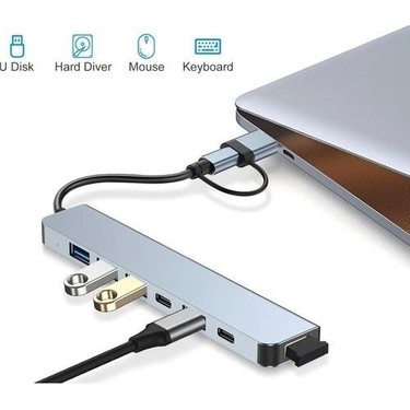 Maxgo Maxgo 3011 7 Port USB 3.0/2.0 Çoğaltıcı Çoklayıcı Type C Modeli ile Hızlı — 5. ürün görseli