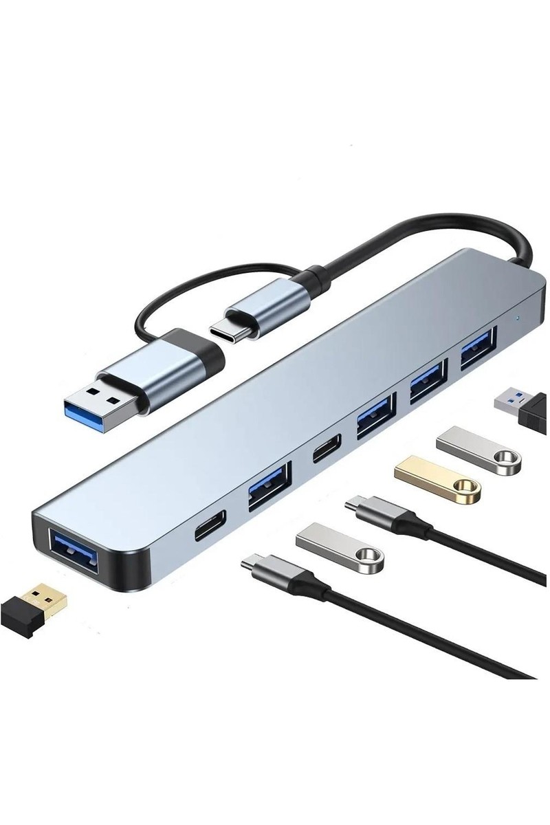 Maxgo Maxgo 3011 7 Port USB 3.0/2.0 Çoğaltıcı Çoklayıcı Type C Modeli ile Hızlı — 6. ürün görseli