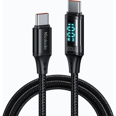 Mcdodo Mcdodo CA-1100 100W Type-C To Type-C Dijital Ekran Hızlı Data/şarj Kablosu fiyatı ve görseli