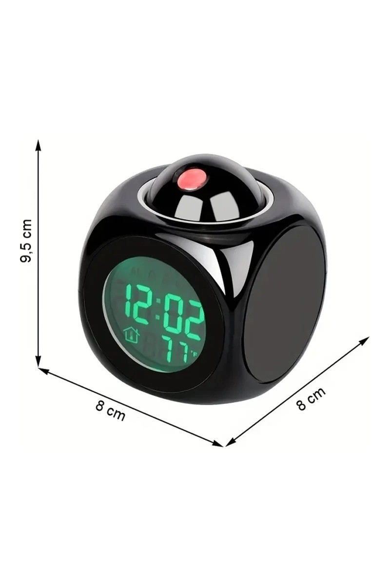 MDSTECH MDSTECH Projeksiyonlu LED Çalar Saat Büyük Kırmızı Zaman Gösterimi, Sıcaklık ve Çoklu Alarm, LCD Ekran — 2. ürün görseli