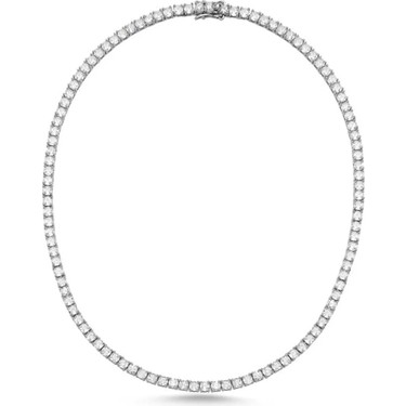 Merano Design Merano Design 4mm Zirkon Taşlı Mekik Su Yolu Kolye Bronz Metal 40+5 cm Uzunluk Kadınlar — 4. ürün görseli