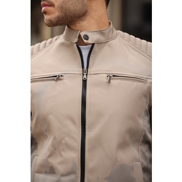 Mero Life Mero Life Erkek Krem Su ve Rüzgar Geçirmez Slim Fit Astarlı Mevsimlik — 3. ürün görseli