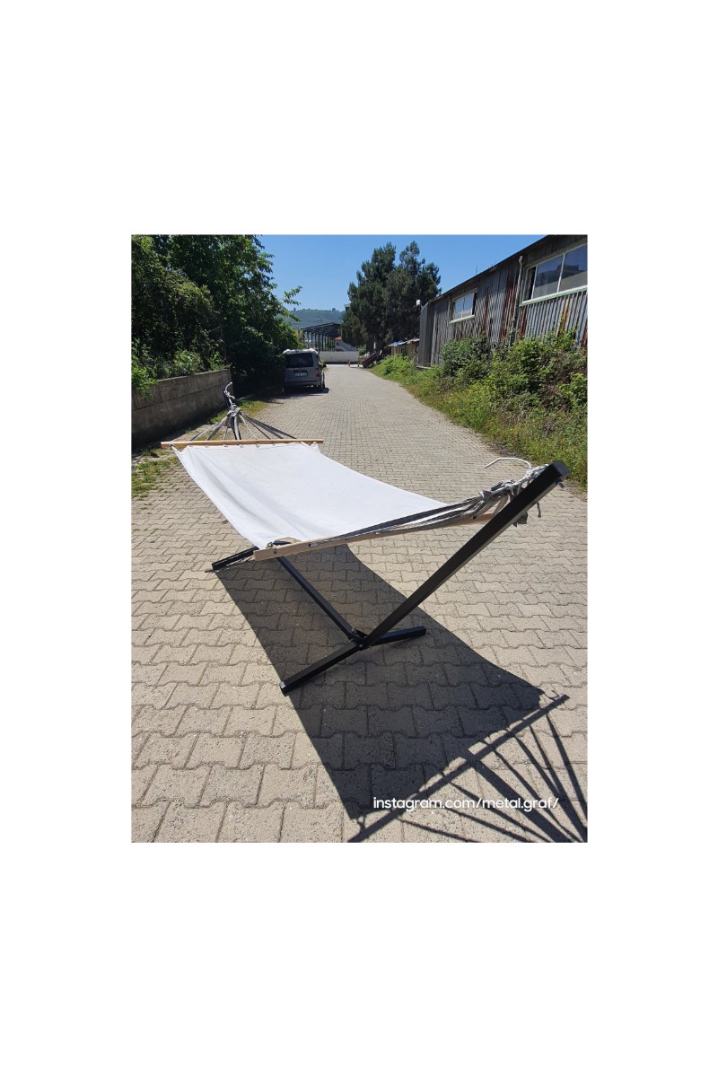 Metalgraf Metal Hamak Standı 1 Kişilik Kullanım için Dayanıklı Çelik Malzeme ile Tasarlandı