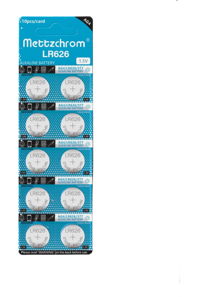 Mettzchrom Mettzchrom Kol Saat Pili SR626 Sw 377A LR626 Ag4 SR626SW 1.5V Kol Saati Pili 10'lu Sr 626 Sw — 6. ürün görseli