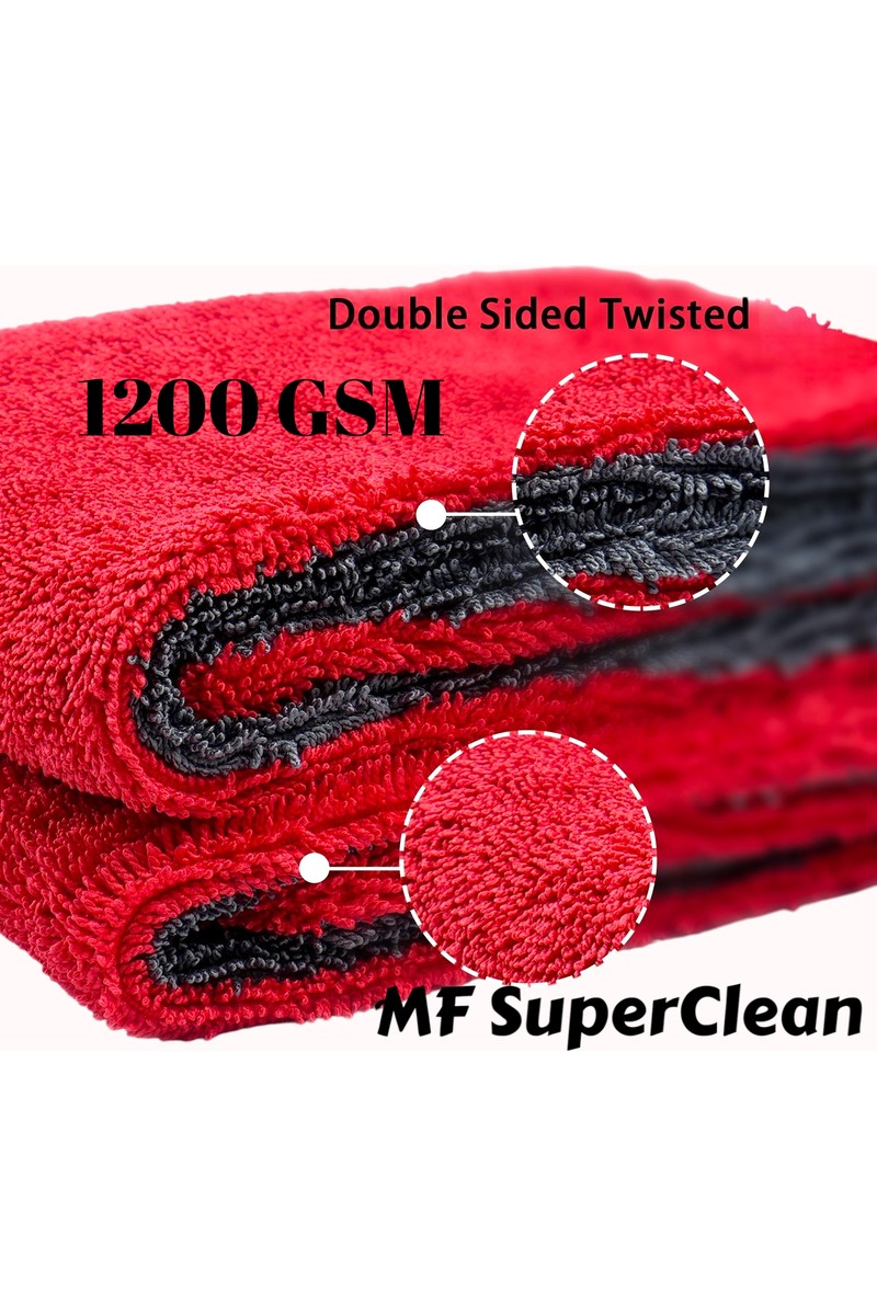 MF MF SuperClean Duo Twısted Oto Kurulama Havlusu 1200GSM - 70X50CM — 3. ürün görseli