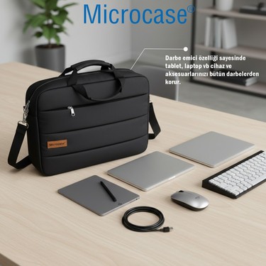 Microcase Microcase Macbook Air 13 Inch M4 2025 ile Uyumlu Notebook Macbook Evrak Çantası Siyah — 4. ürün görseli