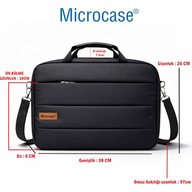 Microcase Microcase Macbook Air 13 Inch M4 2025 ile Uyumlu Notebook Macbook Evrak Çantası Siyah — 5. ürün görseli