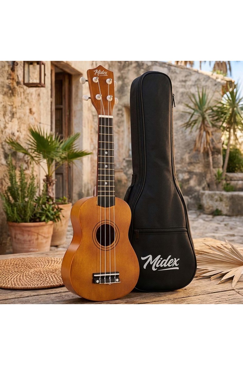 Midex Midex UKX-233M Kahverengi Concert Ukulele (Askı Çanta Metod Pena) — 2. ürün görseli