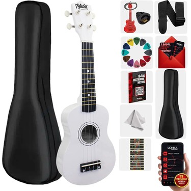 Midex Midex UKX-901WH Beyaz Soprano Ukulele (Askı Çanta fiyatı ve görseli
