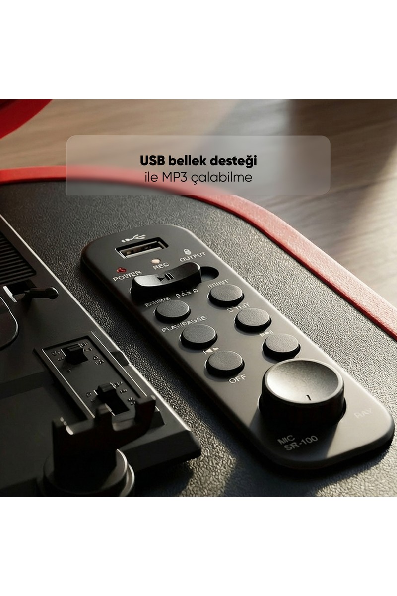 Mikado Mikado Nostalgia MN-101 Kırmızı USB + RCA + Bluetooth Destekli Müzik Kutusu — 3. ürün görseli