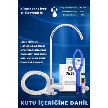 Mil Mil Su Arıtma Cihazı Pompalı 12 Aşamalı Multimineralli 8 Lt Çelik Tanklı — 5. ürün görseli