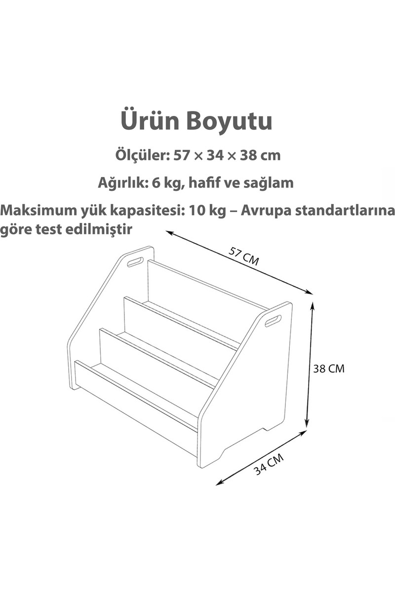 Minera Minera Anka Montessori Ahşap Yer Kitaplığı Çocuk Odası Kitap ve Oyuncak Düzenleyici — 2. ürün görseli