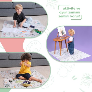 Minimono Minimono Mama Sandalyesi Altı ve Aktivite Örtüsü - Kullan At- 1 Rulo 10 — 6. ürün görseli