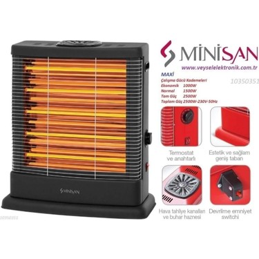 Minisan Minisan Maxi 5 Çubuklu Elektrikli Soba Isıtıcı — 2. ürün görseli