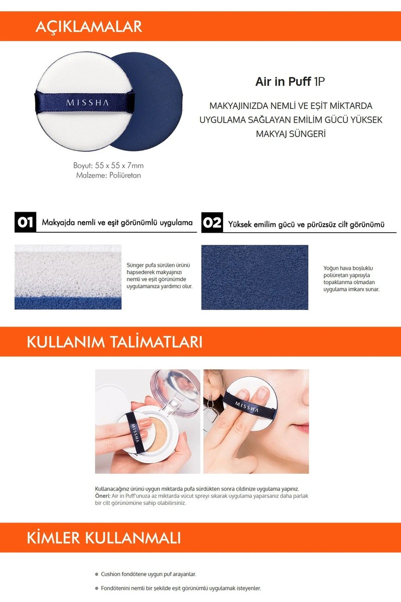 MISSHA MISSHA Pürüzsüz Uygulama Sunan Makyaj Süngeri Air In — 4. ürün görseli