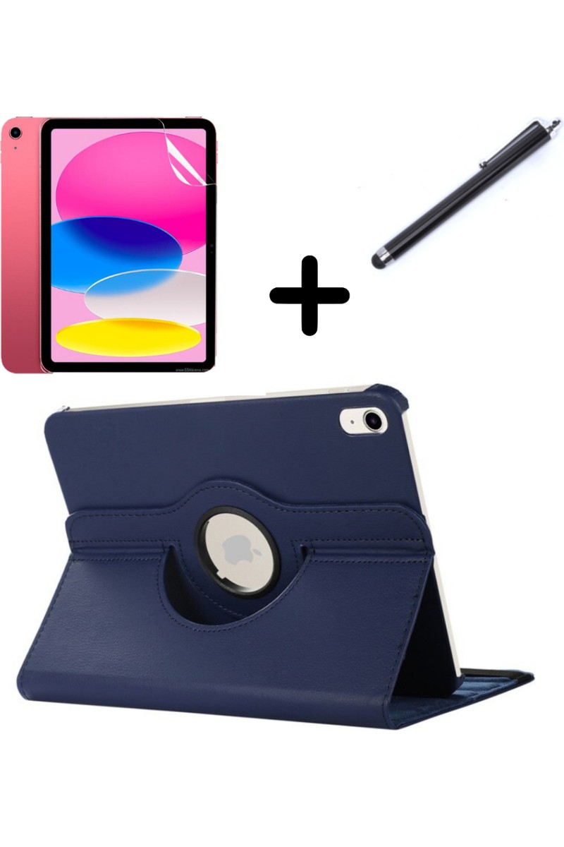 MobaxAksesuar Apple iPad Pro 9.7 Kılıf Dönen Tablet Kilifi Ekran Koruyucu+Kalem A1673 A1674 A1675