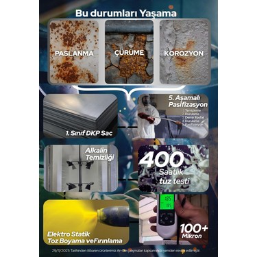 mobilyapratik Mobilya Pratik 4'lü Kilitli Metal Ayakkabılık - — 3. ürün görseli