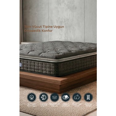 Mobyat Mobyat Ultra Full Ortopedik Pedli Tavşan Tüyü Kumaş Torba Yaylı Bel ve Sırt Destekli Prime Pelüş — 3. ürün görseli