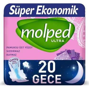 Molped Molped Ultra Hijyenik Ped Gece Süper Ekonomik 20 fiyatı ve görseli