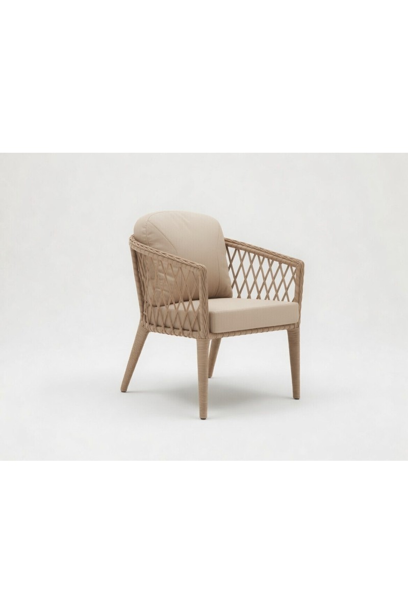 Monalin Monalin Home Garden Bodrum Kapuçino 4 Kişilik(2-1-1-Masa) Rattan Örgü Bahçe & Balkon & Teras Oturma Grubu Minderli & Camlı & Masalı Takım — 2. ürün görseli