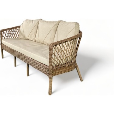 Monalin Mobilya Monalin Home Garden Miami 5 Kişilik(3-1-1-Masa) Rattan Örgü Bahçe & Balkon & Teras Oturma Grubu — 5. ürün görseli