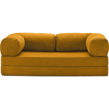 MONAMI MONAMI Dechome Yeny Fitilli Kadife Köşe Koltuk 160X160 cm Modern Tasarım Yataklı ve Orta Sert — 6. ürün görseli