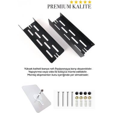 Morimora Morimora Yüksek Kaliteli Paslanmaz Banyo Düzenleyici Şampuanlık Duş Rafı - 2'li — 2. ürün görseli