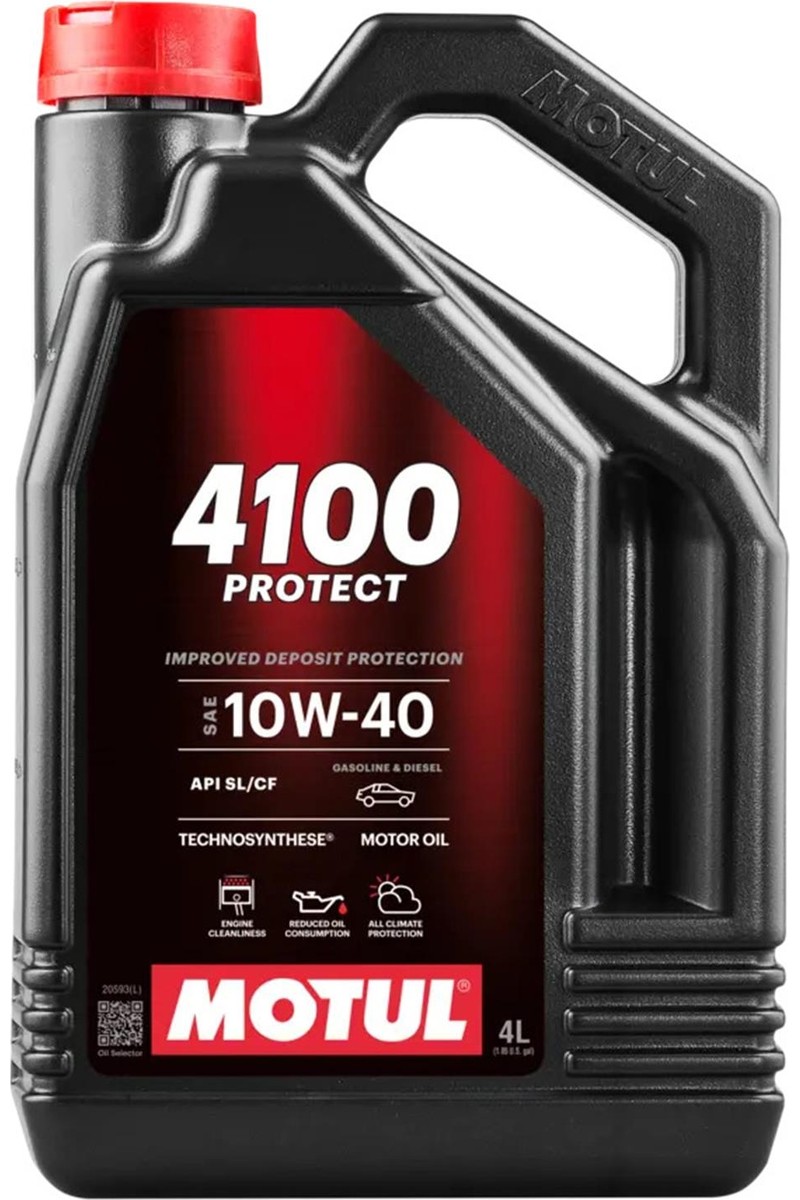 Motul 4100 Protect 10W/40 4 Lt Motor Yağı Viskozite API SN/CF ACEA A3/B4 ile Yüksek Performans